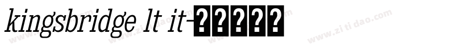 kingsbridge lt it字体转换